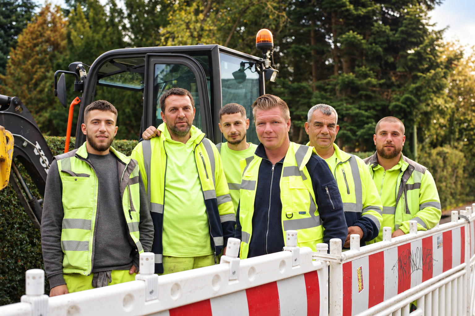 Stadtwerke-Team auf einer Lübecker Baustelle