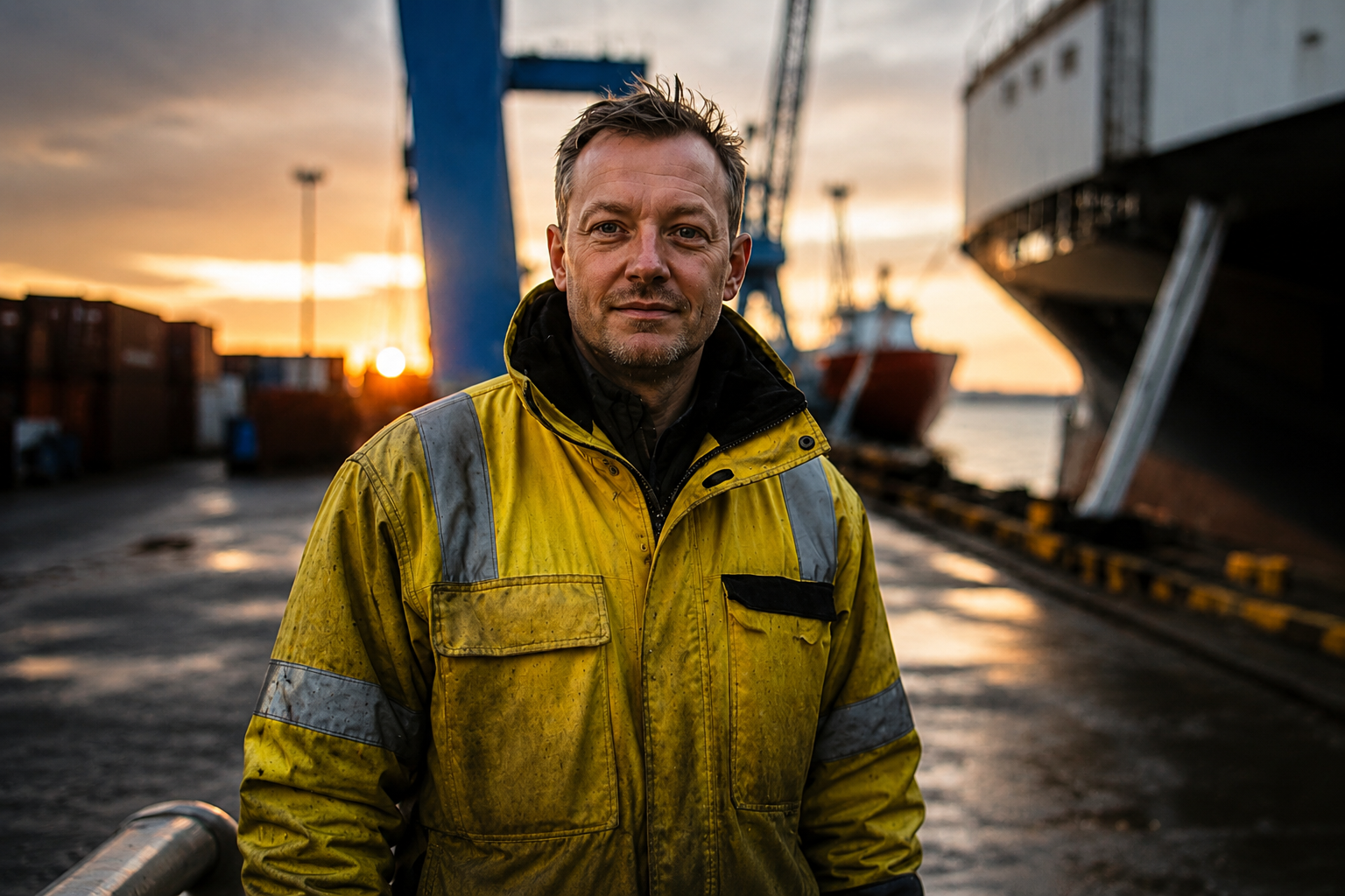 Arbeiter im Hafen